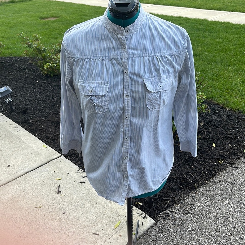 Stripped button down shirt